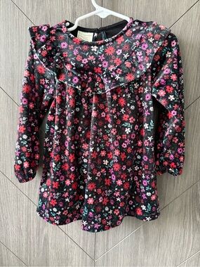 First Impressions Baby Girls Floral Velour Dress with Bloomers